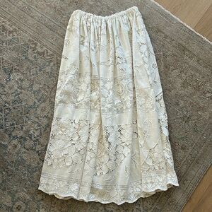 Vintage hand sewn lace skirt
